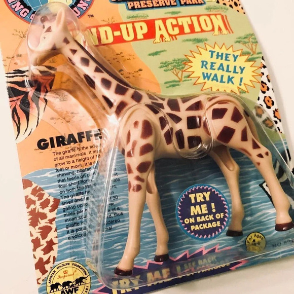 Vtg 1993 Imperial Wild Animal Giraffe Wind Up Action Toy - Picture 13 of 14